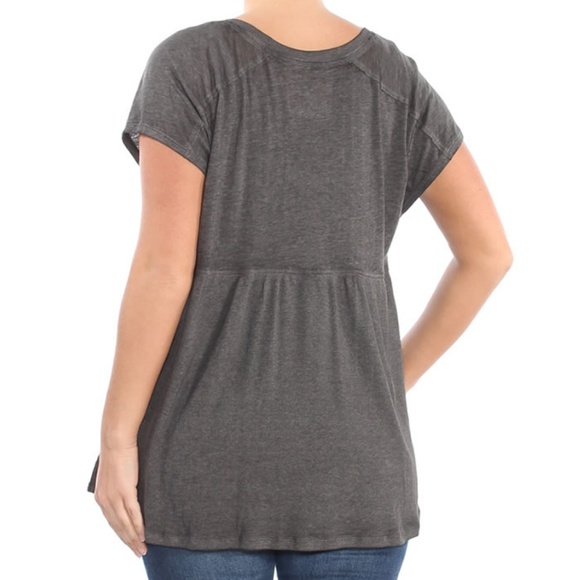 Calvin Klein Short Sleeve V-Neck Active Top - Picture 2 of 3